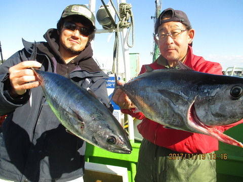 メジマグロ4 00kg 3匹 の釣果 17年11月19日 健清丸 茨城 大洗港 釣り船予約 釣割