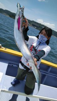 タチウオ112cm 23匹 の釣果 2019年8月12日 宮川丸 千葉 木更津港 船釣り予約 キャスティング船釣り予約