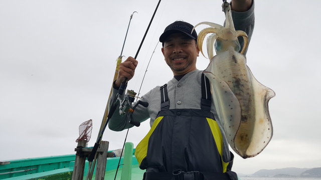 アオリイカ0 80kg 4匹 の釣果 年10月23日 深田家 神奈川 佐島港 釣り船予約 釣割