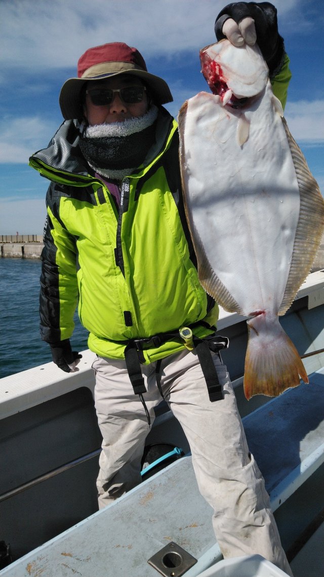 ヒラメ55cm 1匹 の釣果 21年2月25日 岡安丸 愛知 神島 釣割