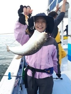 ショウサイフグ45cm 18匹 の釣果 21年4月4日 不動丸 茨城 鹿嶋旧港 釣り船予約 釣割