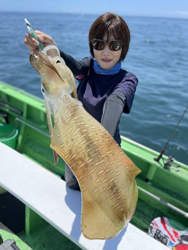 アオリイカ3 kg 4匹 の釣果 21年6月5日 鶴丸 神奈川 佐島港 船釣り予約 キャスティング船釣り予約